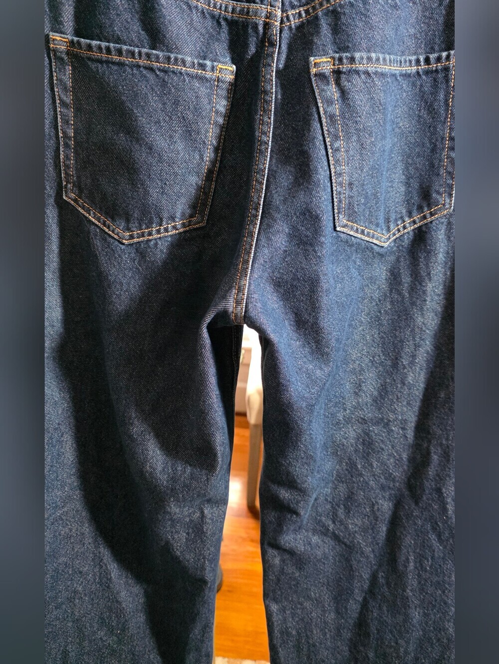Los Angeles Atelier Wide Leg High-Waist Women's Jeans Fringe Hem Sz 26 New - Picture 7 of 8